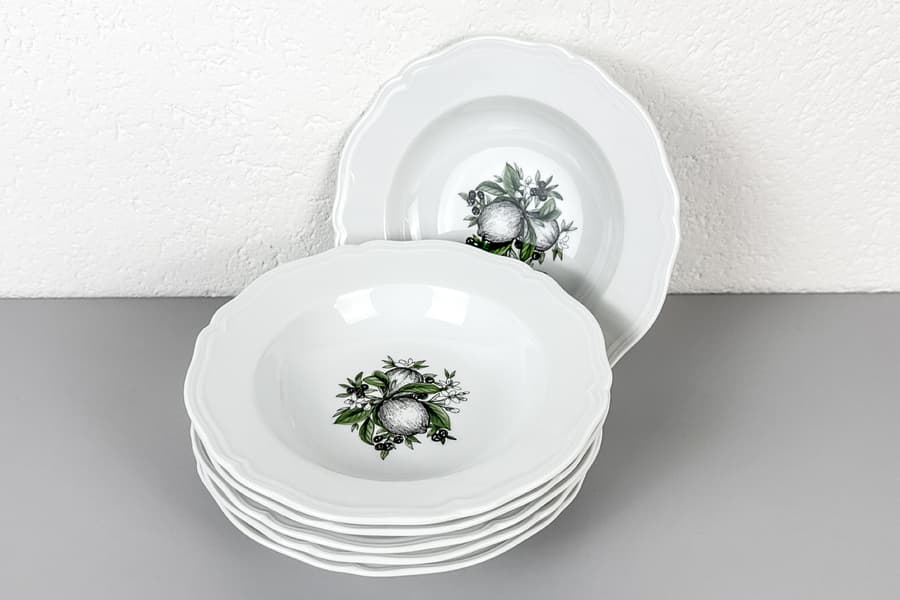 6 Porzellan Suppenteller Richard Ginori